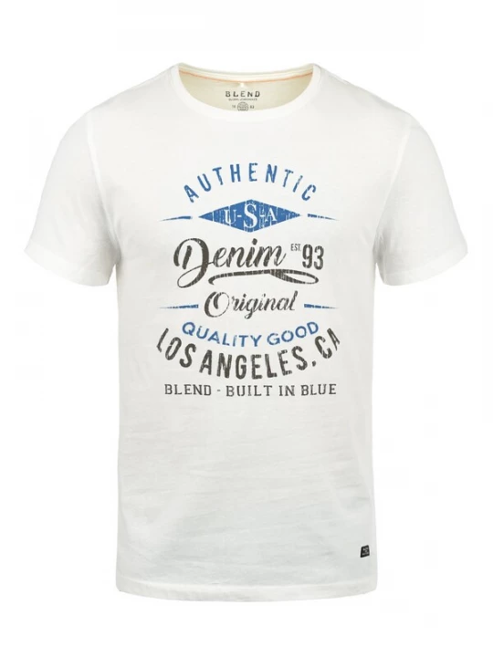 Foto van product BLEND Shirt blauw gemêleerd / zwart / wit