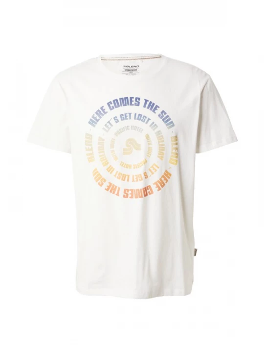 Foto van product BLEND Shirt blauw / lichtgeel / oranje / wit