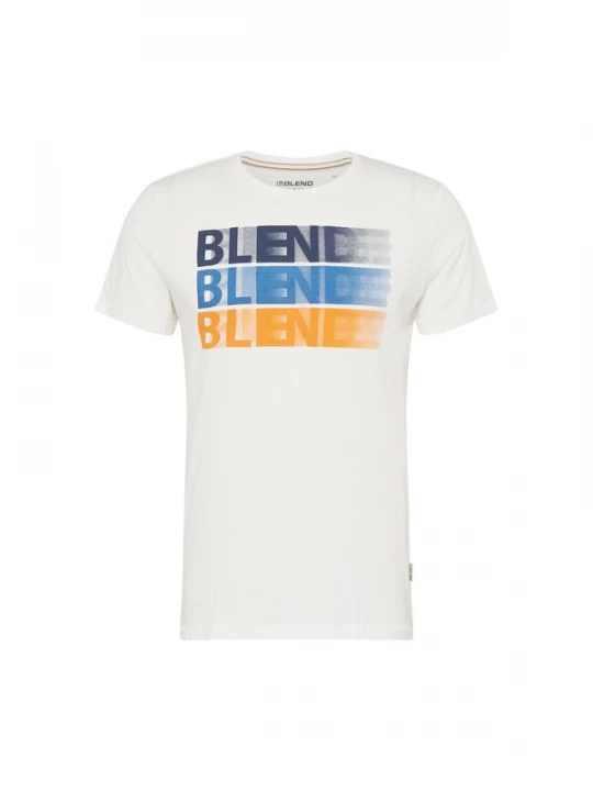 Foto van product BLEND Shirt blauw / navy / oranje / wit