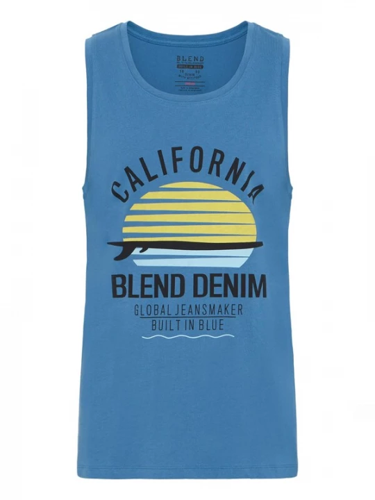 Foto van product BLEND Shirt 'Cali' azuur / geel / zwart