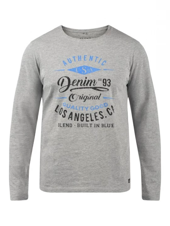 Foto van product BLEND Shirt 'Dopper' blauw / grijs / zwart