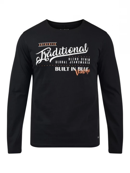 Foto van product BLEND Shirt 'Dopper' lichtoranje / zwart / wit