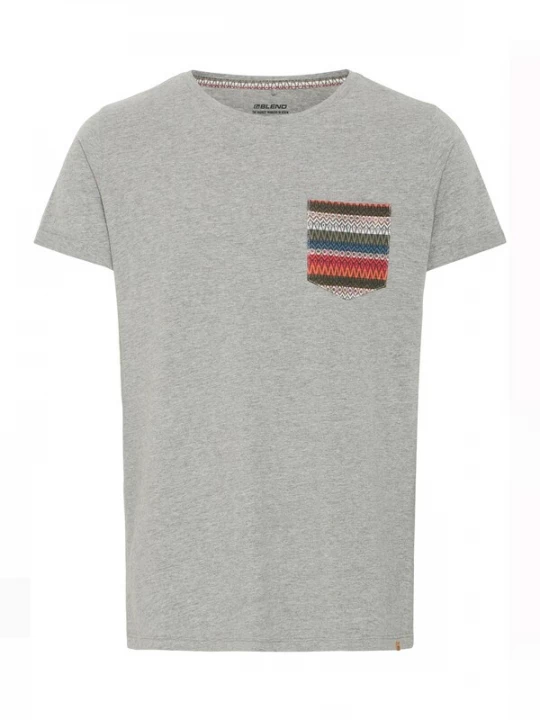 Foto van product BLEND Shirt 'ELANDRO' grijs / gemengde kleuren