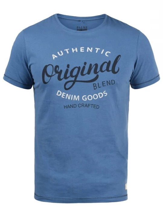 Foto van product BLEND Shirt 'Florenz' azuur / zwart / wit