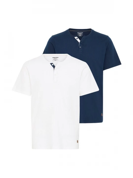 Foto van product BLEND Shirt ' HOLEY ' navy / wit
