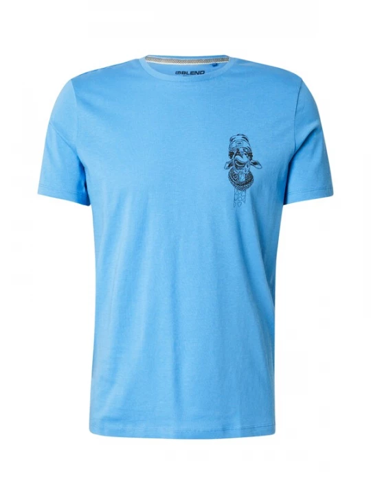 Foto van product BLEND Shirt 'JACKSON' azuur / cappuccino / olijfgroen / zwart