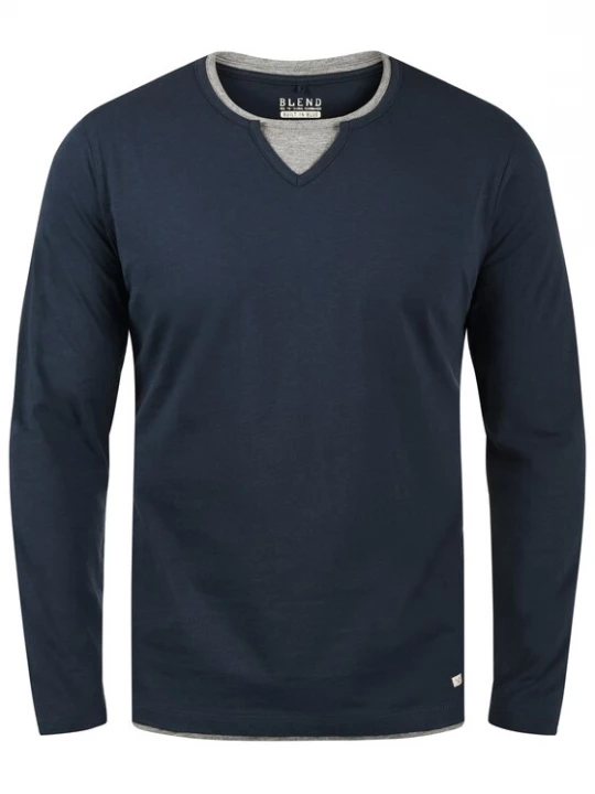 Foto van product BLEND Shirt 'Leonas' nachtblauw / grijs