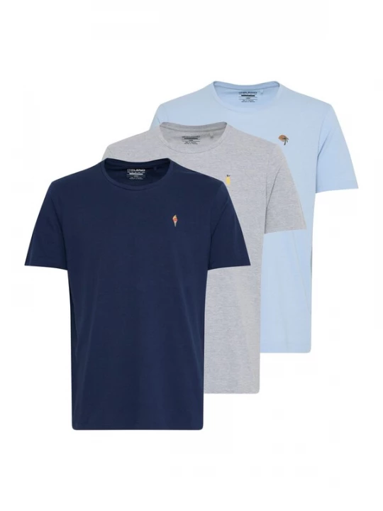 Foto van product BLEND Shirt marine / lichtblauw / grijs gemêleerd