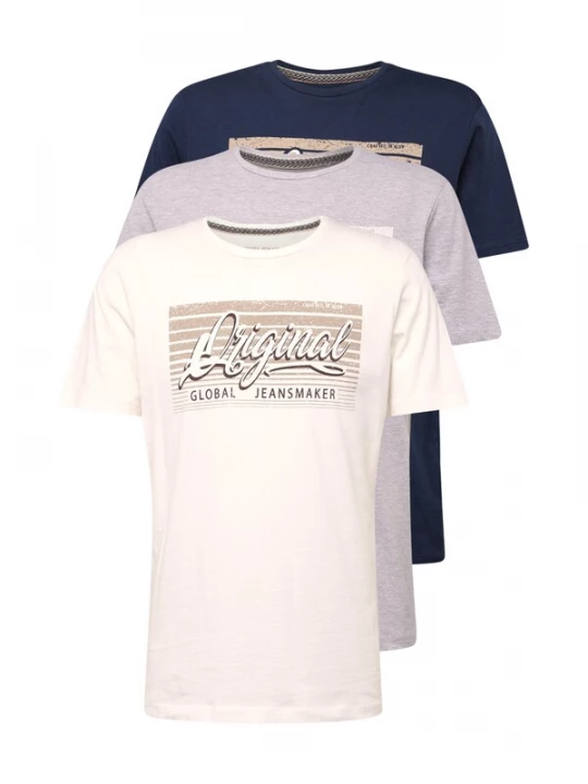 Foto van product BLEND Shirt marine / stone grey / wit