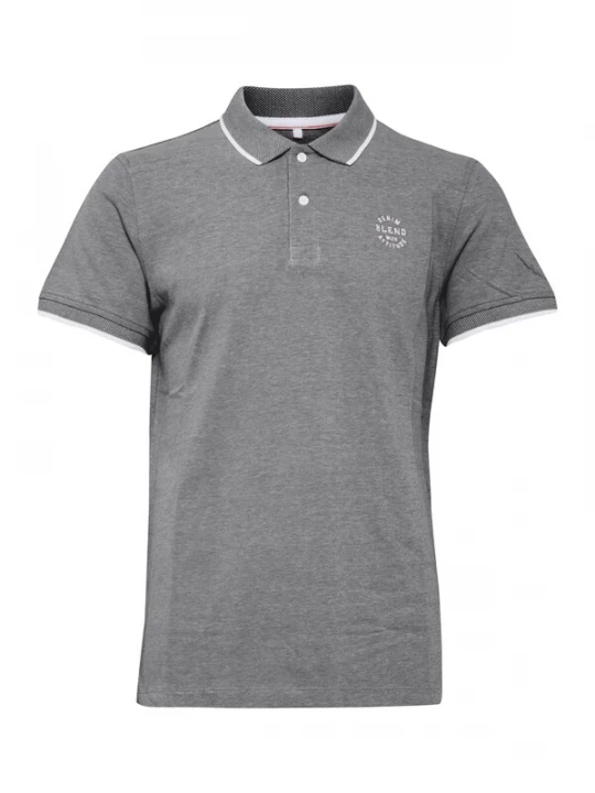 Foto van product BLEND Shirt 'Nate' donkergrijs / offwhite
