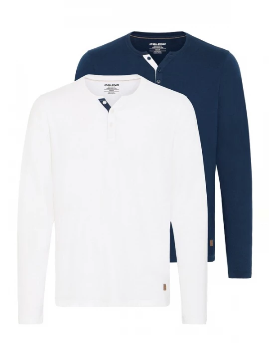 Foto van product BLEND Shirt ' OLLIE ' navy / wit