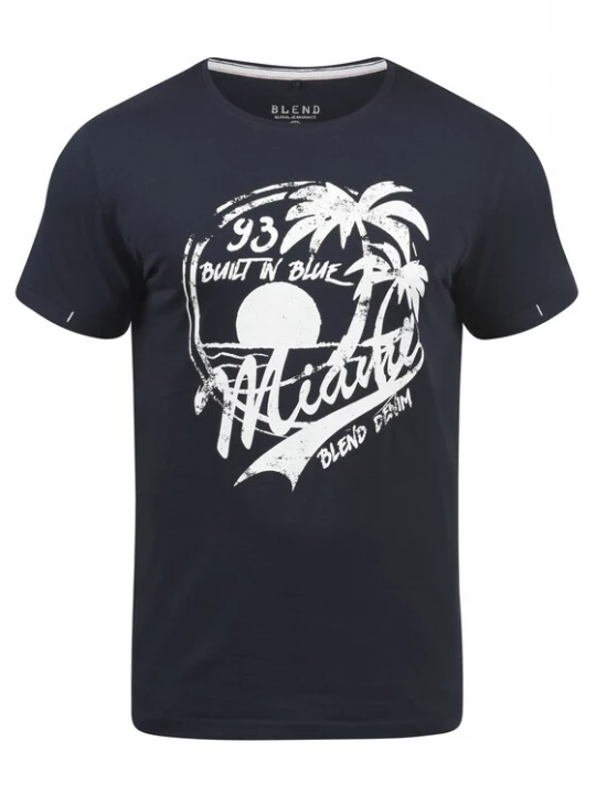 Foto van product BLEND Shirt 'PERRY' navy / wit
