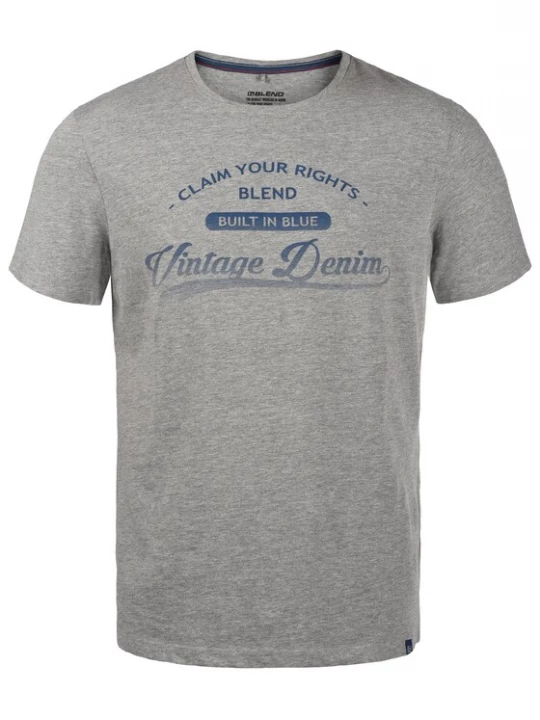 Foto van product BLEND Shirt 'PILO' donkerblauw / grijs
