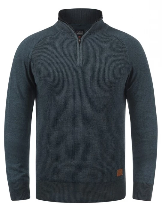 Foto van product BLEND Trui 'Ganbolf' donkerblauw / bruin / zilvergrijs