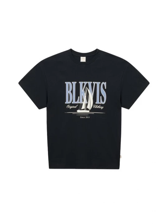 Foto van product BLKVIS Shirt 'La Vela' lichtblauw / zwart / wit