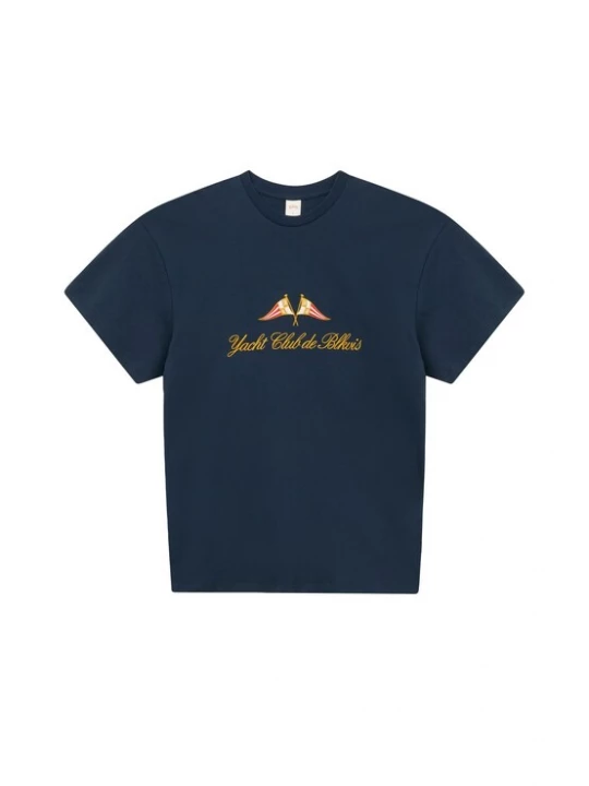 Foto van product BLKVIS Shirt 'YCB' donkerblauw / goudgeel / rood / offwhite