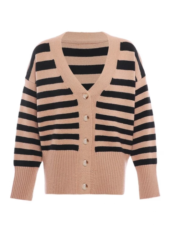 Foto van product BLONDA Gebreid vest beige / zwart