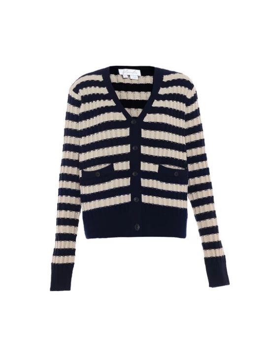 Foto van product BLONDA Gebreid vest navy / wolwit