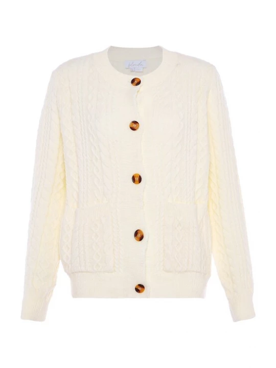Foto van product BLONDA Gebreid vest wolwit