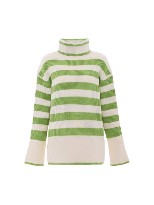 Foto van product BLONDA Trui groen / wolwit