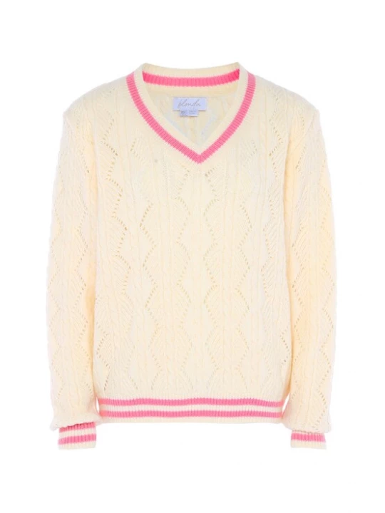 Foto van product BLONDA Trui pink / wolwit
