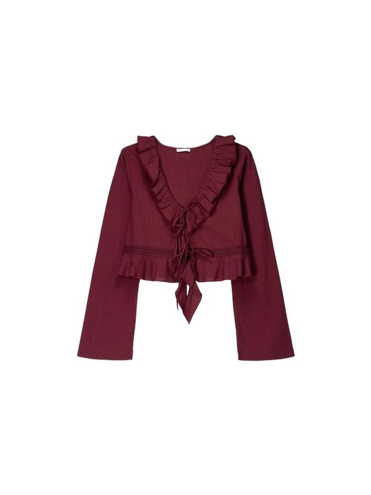 Foto van product Blouse Bershka donkerrood