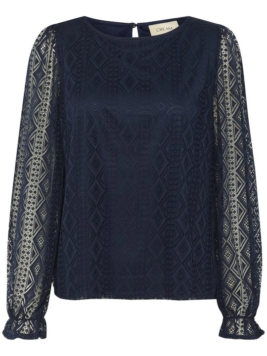 Foto van product Blouse Cream donkerblauw