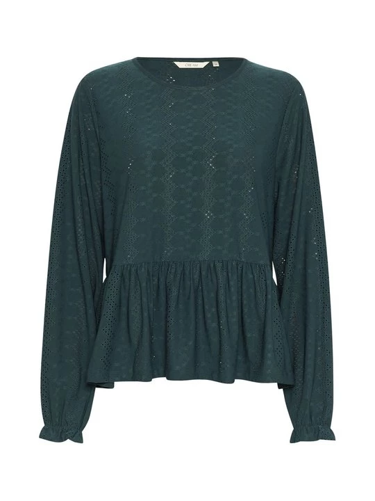 Foto van product Blouse Cream donkergroen