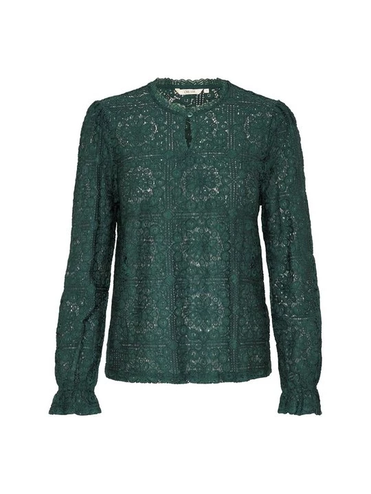 Foto van product Blouse Cream donkergroen