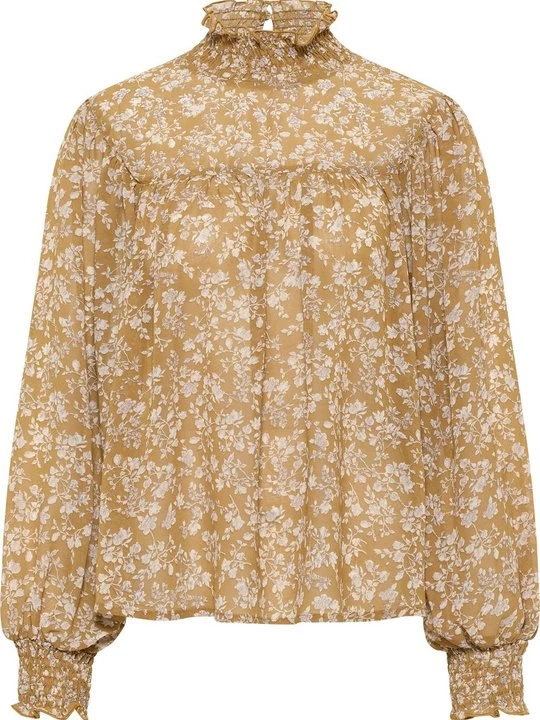 Foto van product Blouse Dreimaster gemêleerd bruin