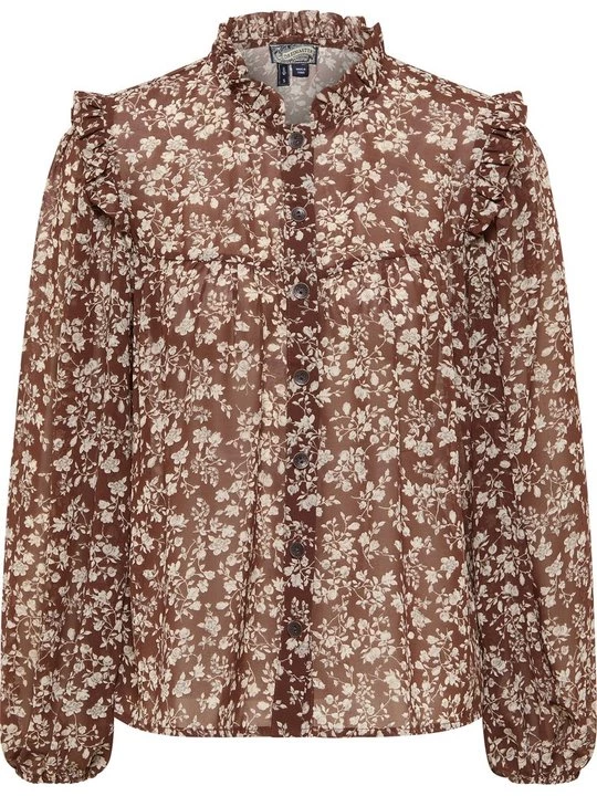 Foto van product Blouse Dreimaster gemêleerd donkerblauw