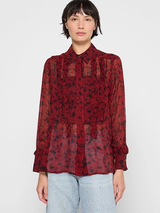 Foto van product Blouse Ganni bordeauxrood