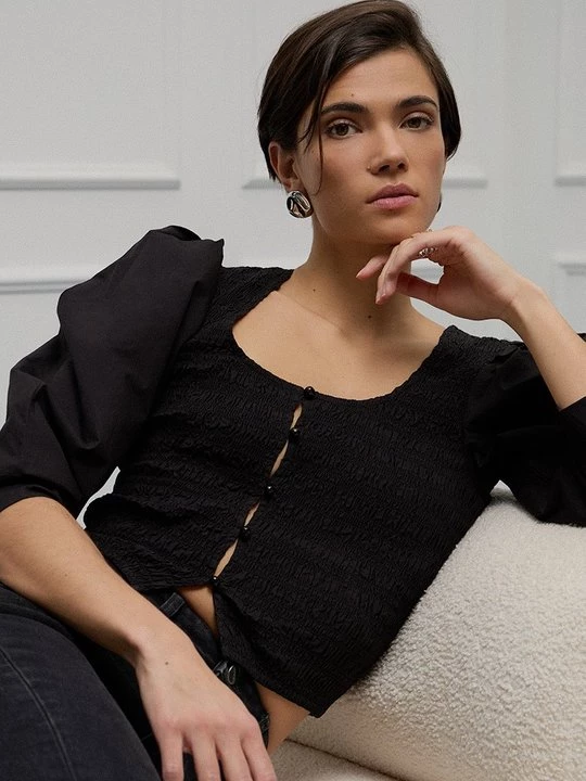 Foto van product Blouse Ganni zwart