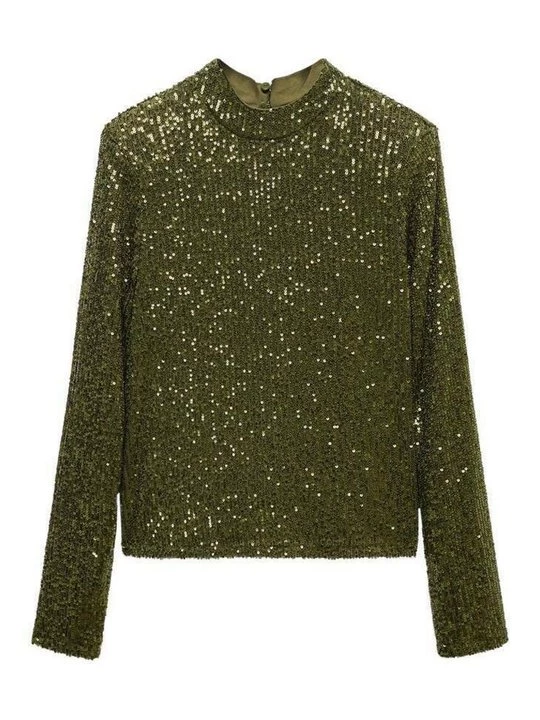 Foto van product Blouse Mango olijfgroen