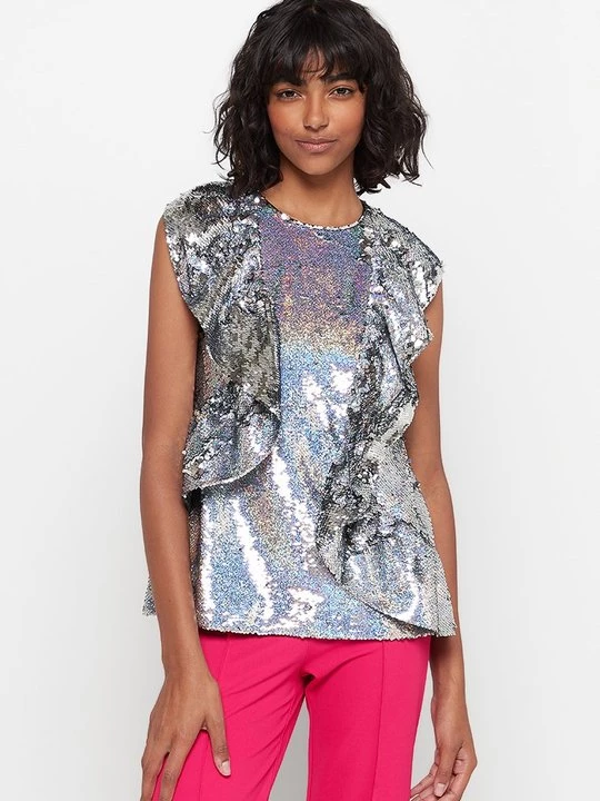 Foto van product Blouse Manoush zilverkleurig