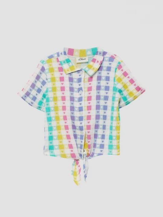 Foto van product Blouse met crêpestructuur en knoopdetail s.Oliver