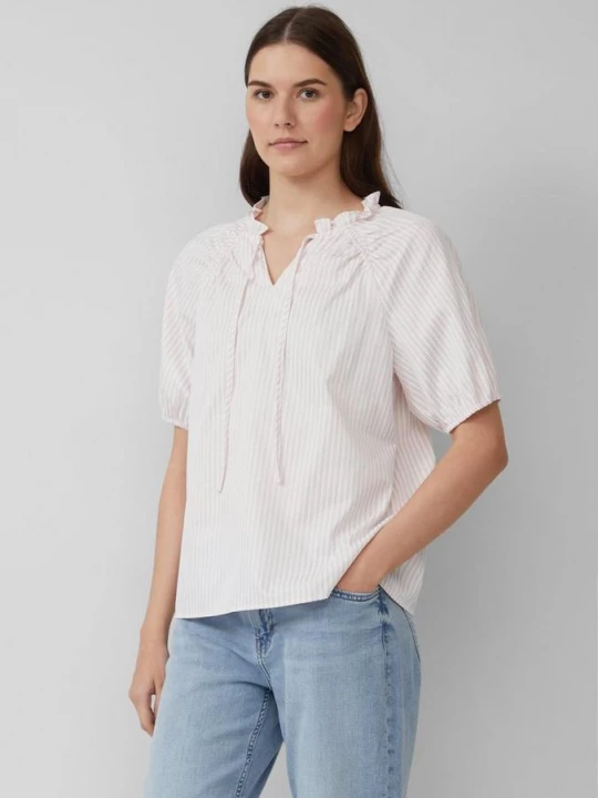 Foto van product Blouse met een relaxed fit en kraag met ruches s.Oliver roze