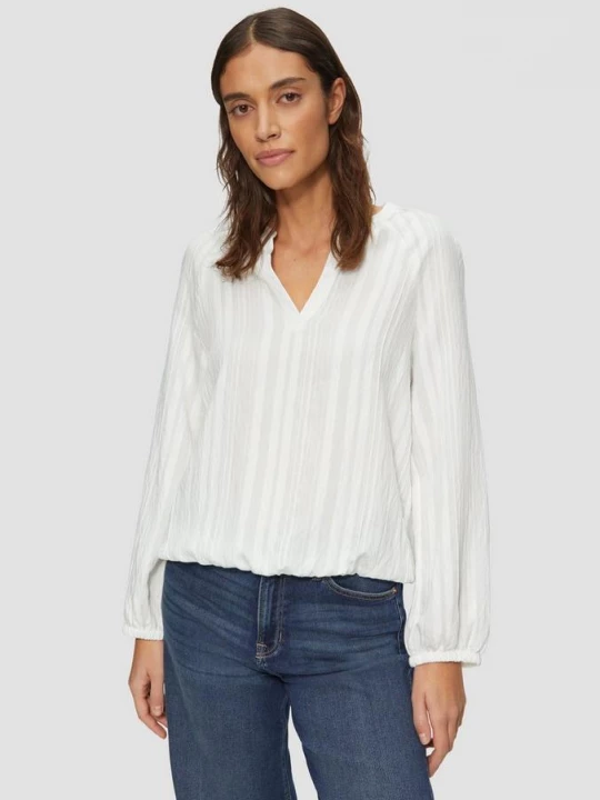 Foto van product Blouse met gestructureerde strepen s.Oliver crème