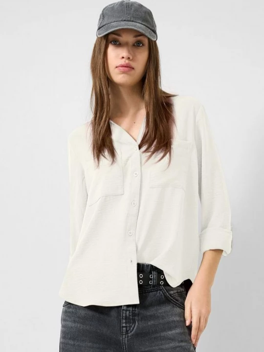Foto van product Blouse met omslag QS crème