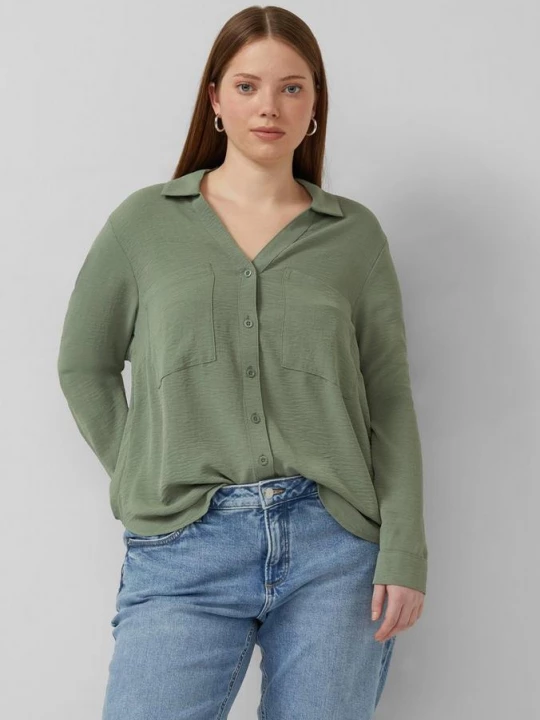 Foto van product Blouse met omslag QS groen
