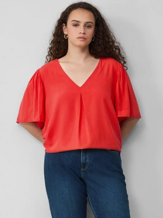 Foto van product Blouse met pofmouwen QS rood