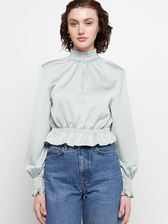 Foto van product Blouse NA-KD lichtgroen