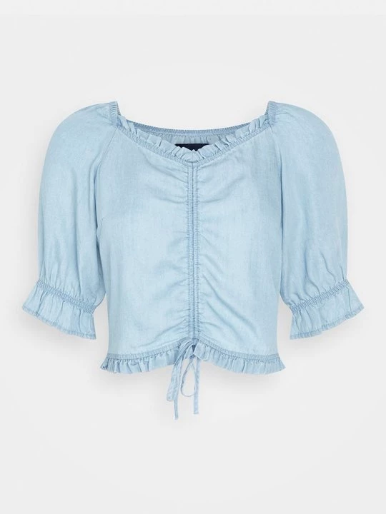 Foto van product Blouse Pieces lichtblauw denim