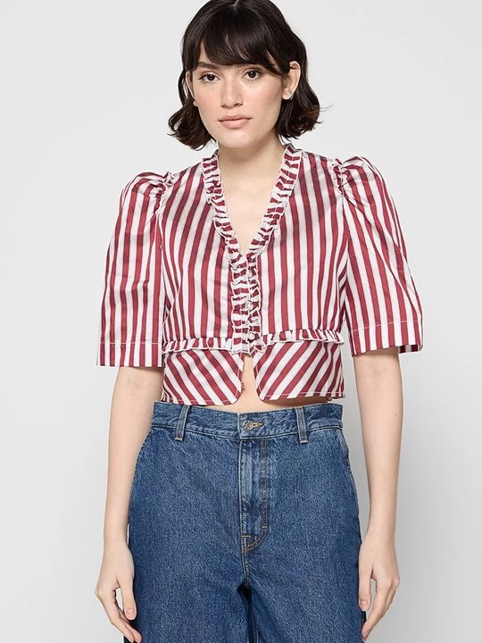 Foto van product Blouse Sandro bordeauxrood