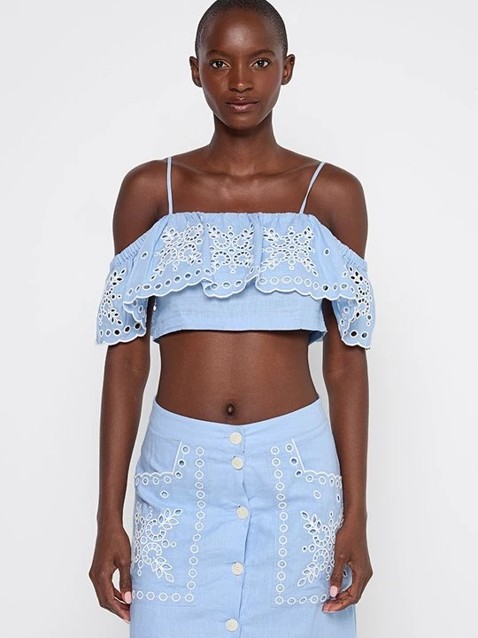 Foto van product Blouse Sandro lichtblauw