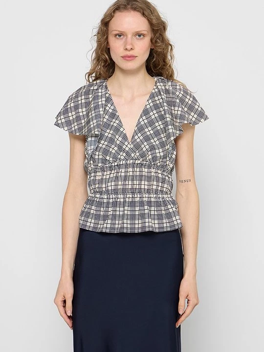 Foto van product Blouse Tommy Hilfiger gemêleerd donkerblauw