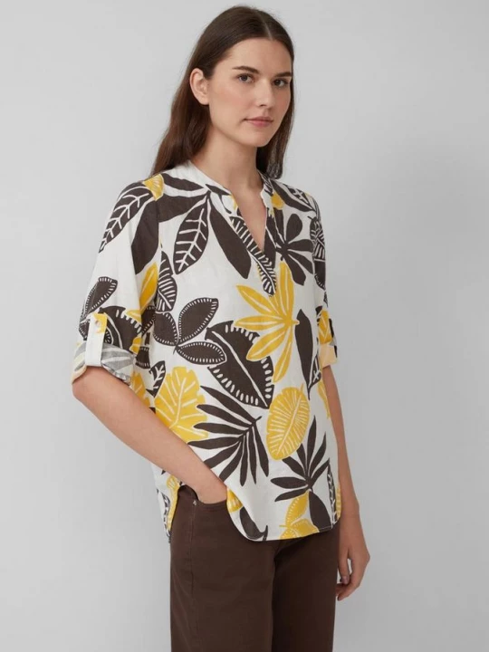 Foto van product Blouse van een linnenmix met 3 / 4-mouwen s.Oliver crème