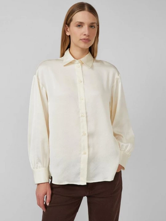 Foto van product Blouse van getextureerde stof in een ontspannen pasvorm s.Oliver crème
