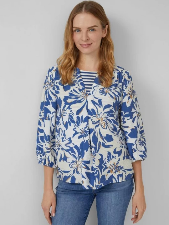Foto van product Blouse van viscosemix in een ontspannen pasvorm met rimpels s.Oliver