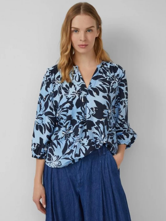 Foto van product Blouse van viscosemix in een ontspannen pasvorm met rimpels s.Oliver